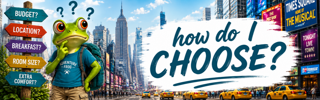 Choosing where to stay in New York with Adventure Frog