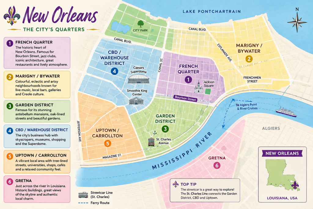 New Orleans map